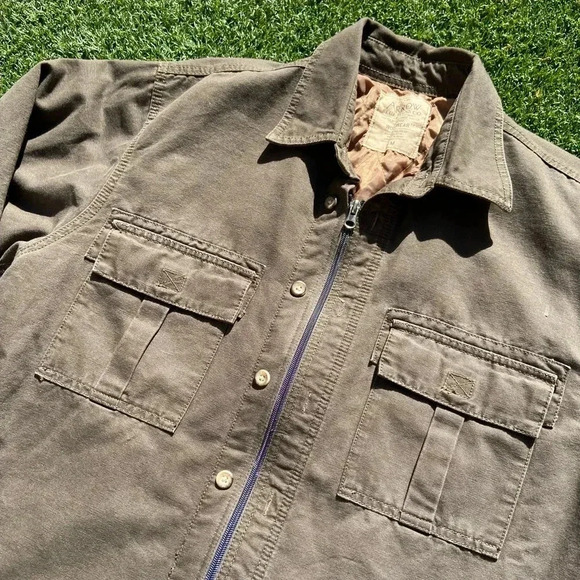 VTG 00’s / Y2K Faded Brown Workwear Mens Jacket - Picture 4 of 5